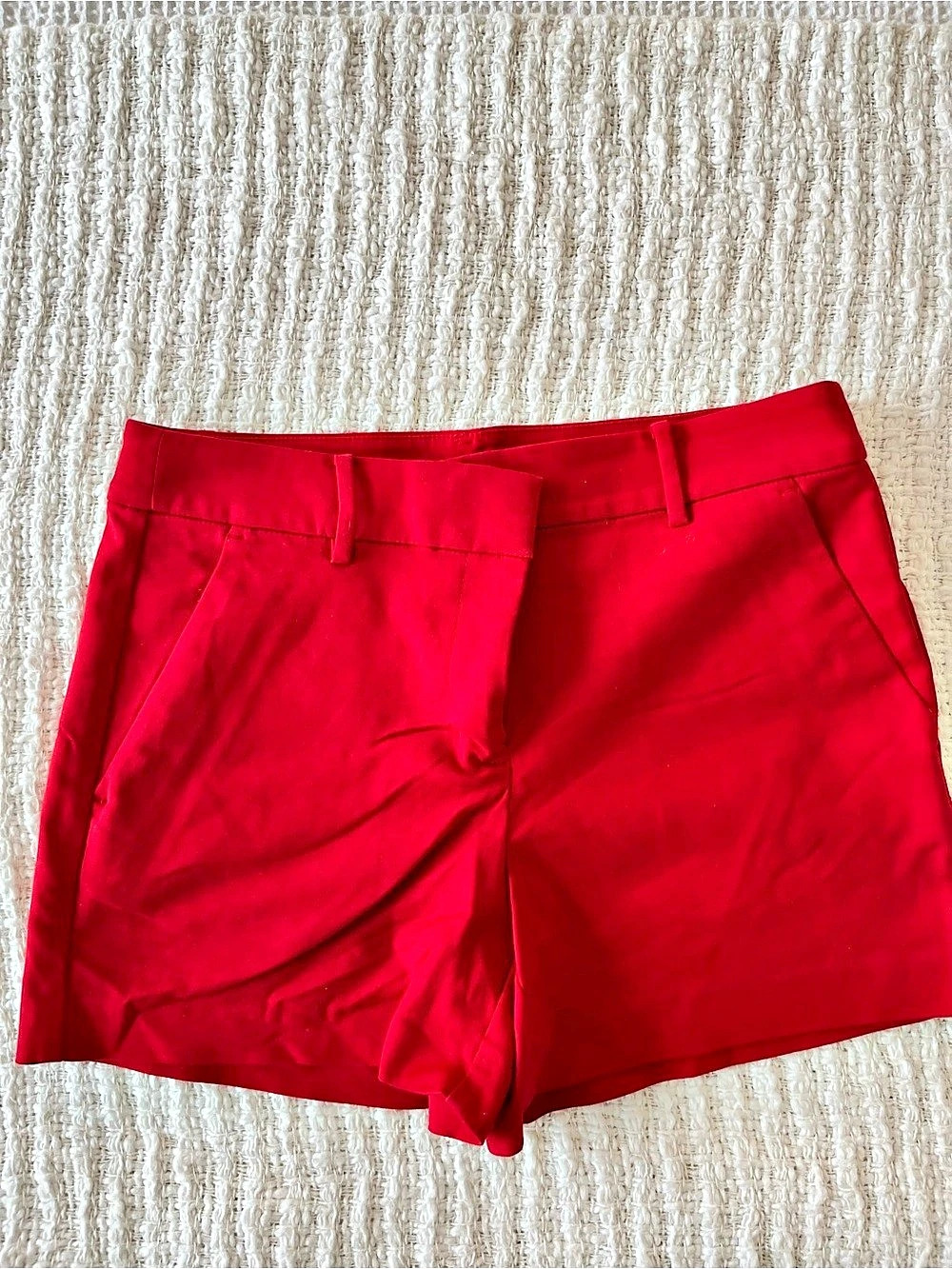 LOFT The Riviera Short High Waist Shorts in Red Size 4 Like New